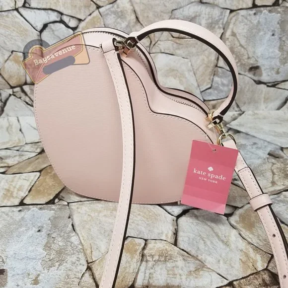 Heart Love Shack Purse Chalk Pink Crossbody Kate Spade #bagsavenue #authentic - Picture 10 of 12